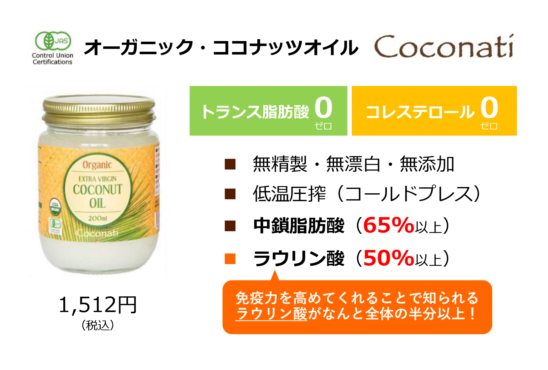 Coconati ココナッツオイル – 【アビオス】100% Pure Natural